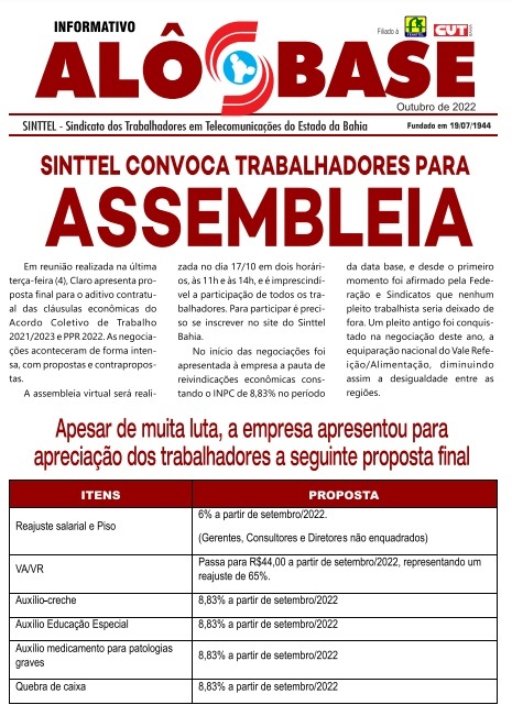 Assembleia de ACT e PPR Claro